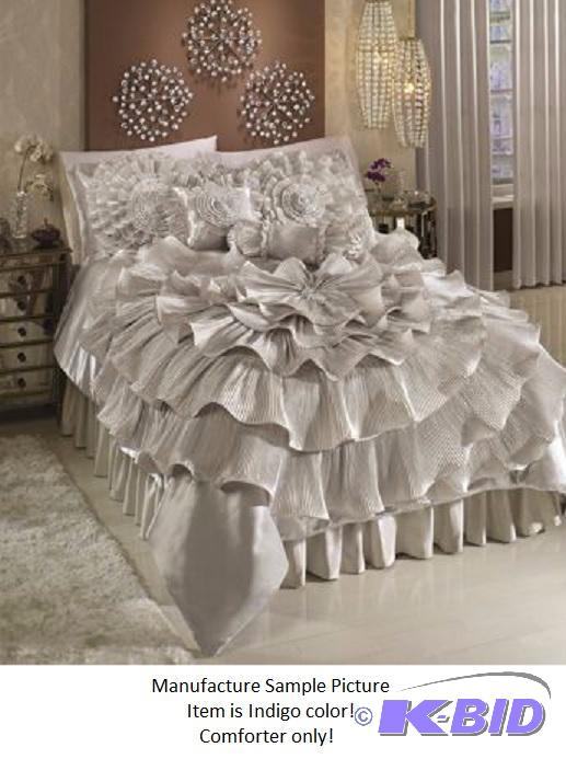 lot 10 image: Bejeweled Romance Comforter - Indigo Color - ...