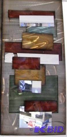 lot 118 image: Abstract Wall Art Panel - Colorful rectangles...