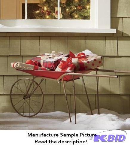 lot 140 image: Decorative Metal Wheelbarrow -&nbspWheel tur...