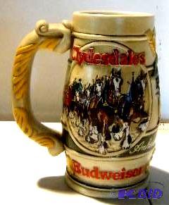 lot 156 image: Budweiser Clydesdale Beer Stein - Exclusively...