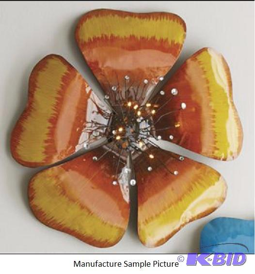 lot 17 image: Persimmon Lighted Wall Flower -&nbspEven the...