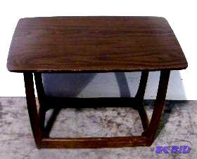 lot 186 image: Walnut Colored Wooden Coffee Table 29.75"...