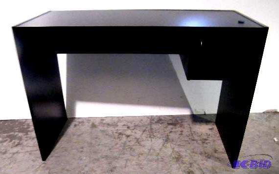 lot 188 image: Black Desk - Has slideout keyboard drawer - H...