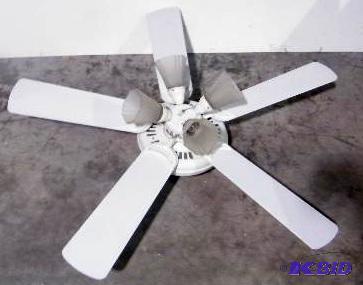lot 191 image: White Ceiling Fan - Reversible  - Has fo...