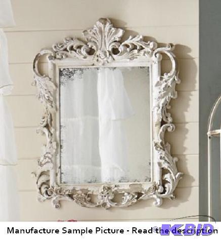 lot 20 image: Ornate Rustic Palmer Mirror - Off White - 33&...