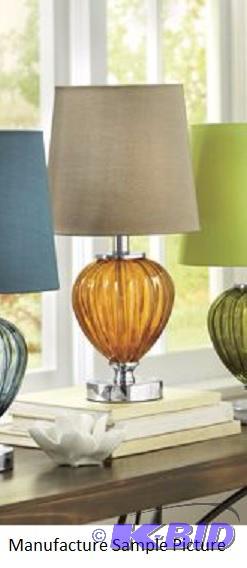 lot 26 image: Glasgow Table Lamp - Amber -&nbspOur Glasgow...