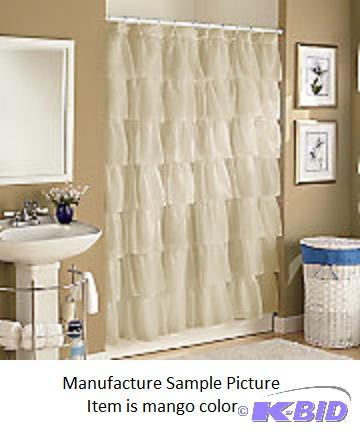 lot 34 image: Gypsy Shower Curtain - Mango color -&nbspLay...