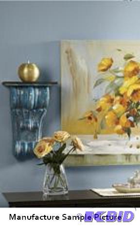 lot 68 image: Weathered Blue Wall Pedestal - Add a little d...