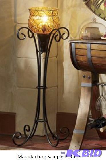 lot 7 image: Galliana Captured Glass Floor Lamp -&nbspA f...