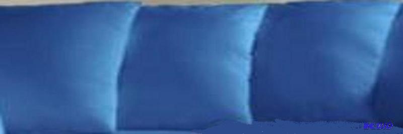lot 85 image: Four Blue Pillows - Pillows are 19" squa...