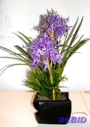 lot 87 image: Purple Floral Arrangement - 10" w x 6&qu...