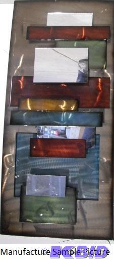 lot 94 image: Abstract Wall Art Panel - Colorful rectangles...