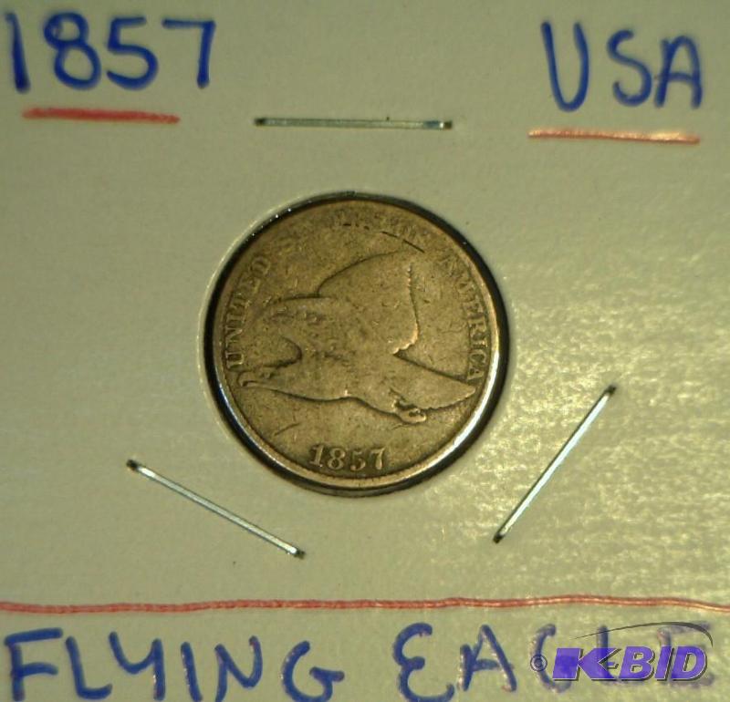 1857 Flying Eagle Cent , a short Lived Series that lasted only 3 years. An Iconic US coin
