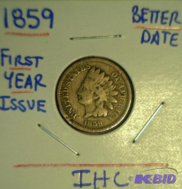 1859 Indian Head Cent First Year Issue Nice Better Date