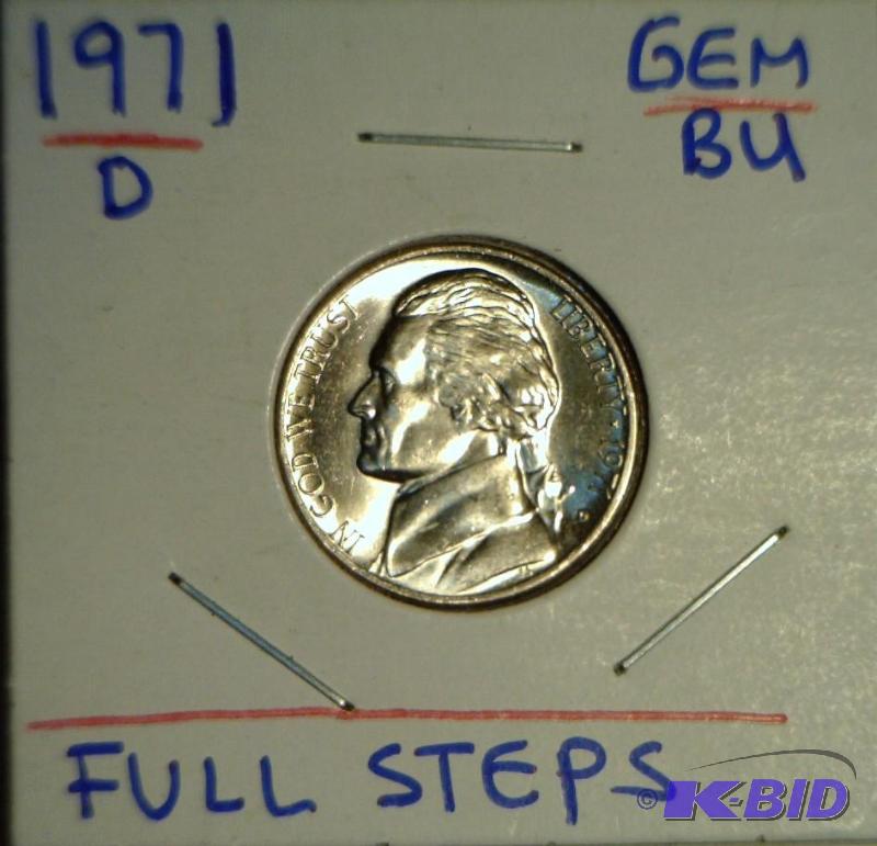 1971-D and 1974-D Full Step Jefferson Nickels