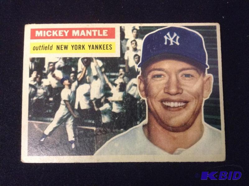 1956 Mickey Mantle #135 Outfielder Trading Card