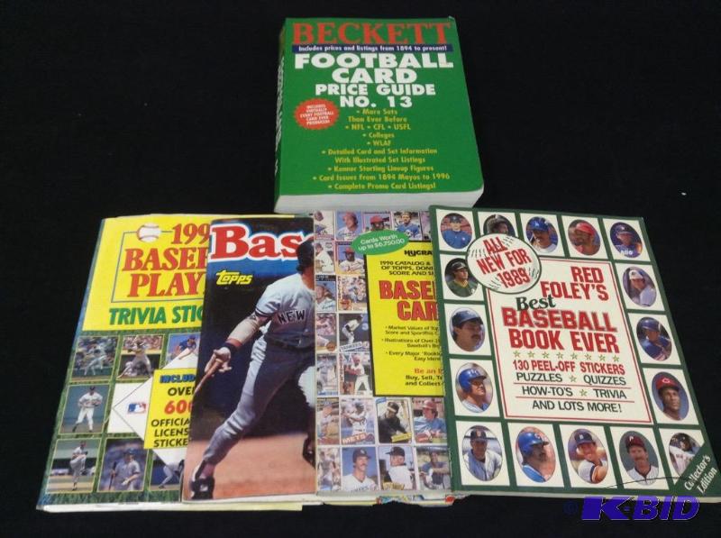 Football & Baseball Card Price Books and Various Baseball Sticker Books