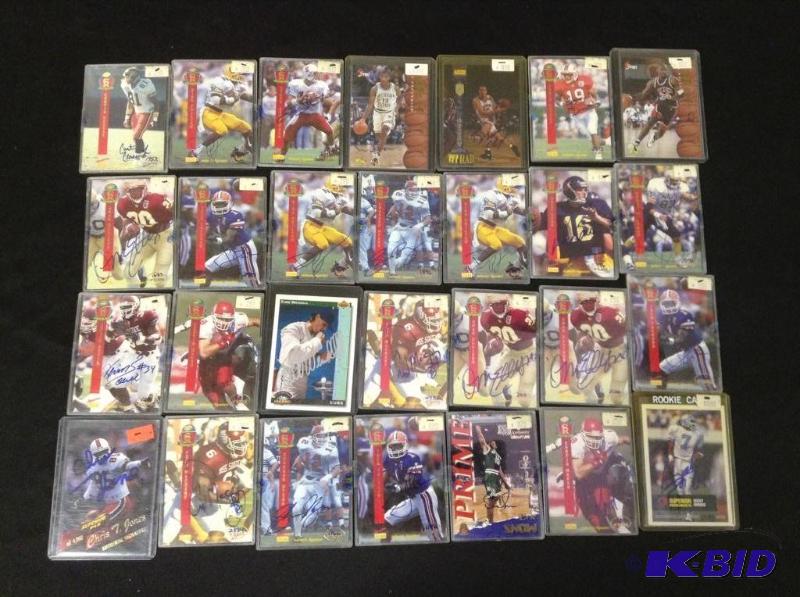 Nice Autographed Lot of Cased Sports Trading Cards