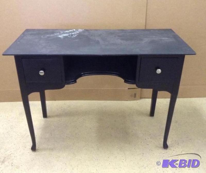 Secretary Style Desk Painted Black with Chalkboard Top