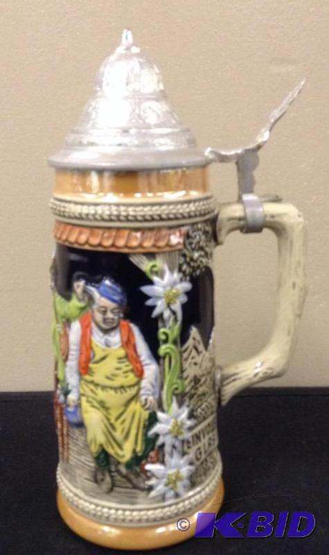 Lidded German Beer Stein
