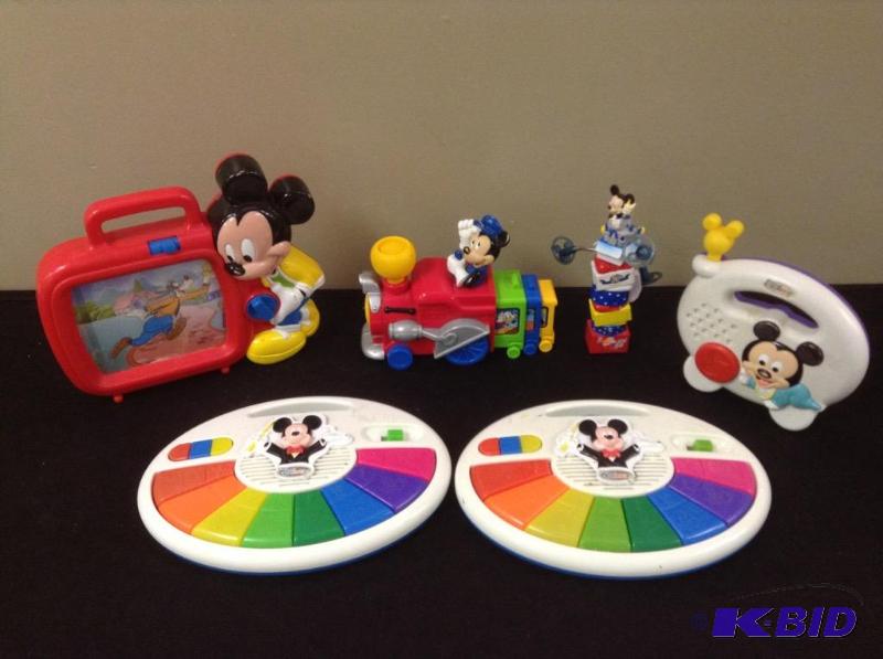 lot 115 image: Lot of six Mickey Mouse toys