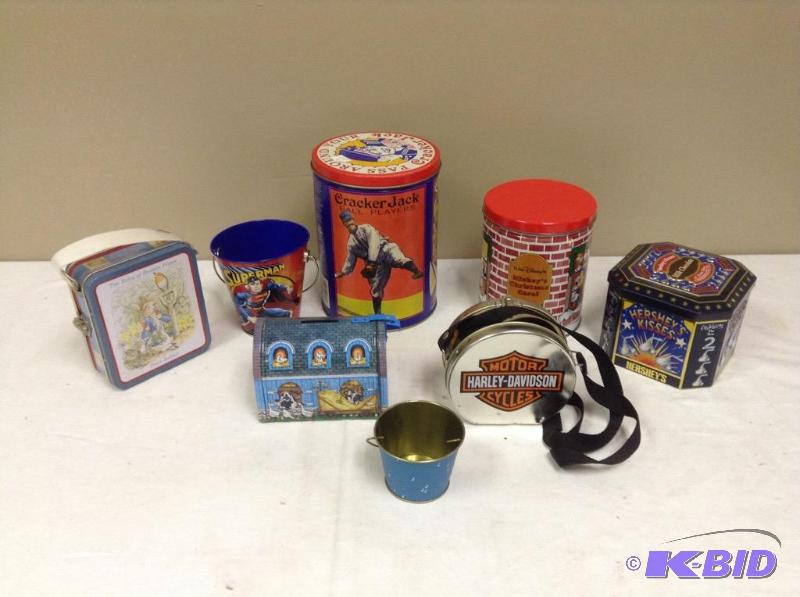 lot 148 image: Metal Lunch Boxes and Tins