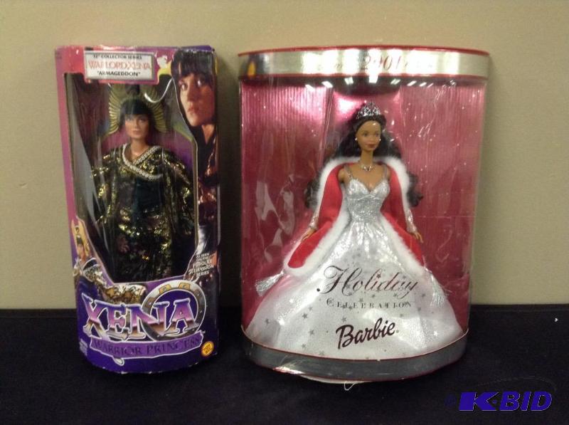 lot 39 image: Holiday Barbie & Warlord Xena