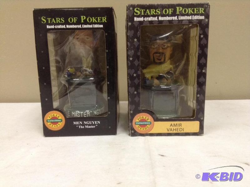 lot 6 image: Poker Heads Stars of Poker Bobblehead Dolls
