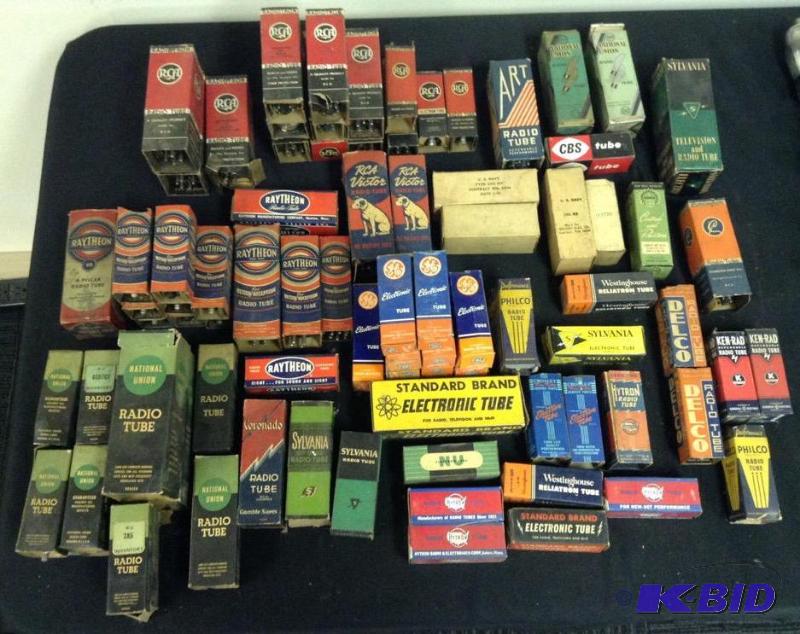 lot 31 image: Variety Lot of Vintage Radio Tubes Packaged and Unpackaged