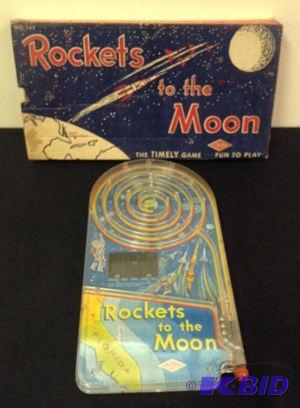 lot 37 image: Atomic Era Space Age Rockets to Moon Pinball Style Action