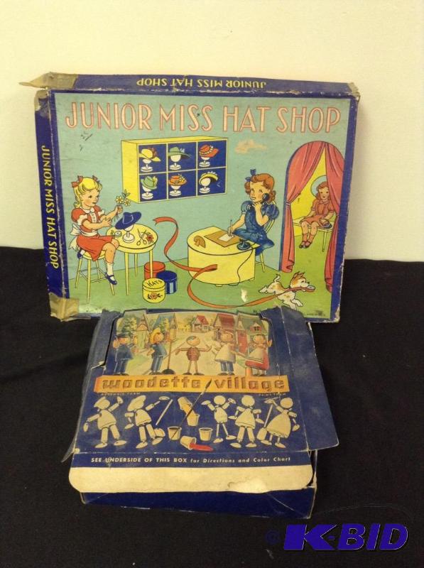 lot 42 image: Junior Miss Hat Shop and Woodette Village Activities Games
