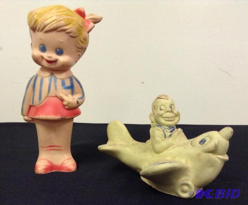 lot 58 image: Howdie Doody Rubber Squeak Toy and Sun Rubber Girl