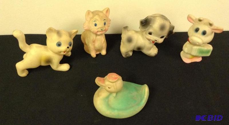 lot 60 image: Squeaky Rubber Animals - Ruth E. Newton and More
