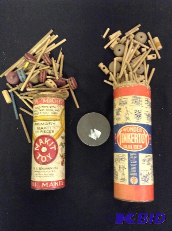 lot 75 image: Vintage TinkerToys & Makeit Toys