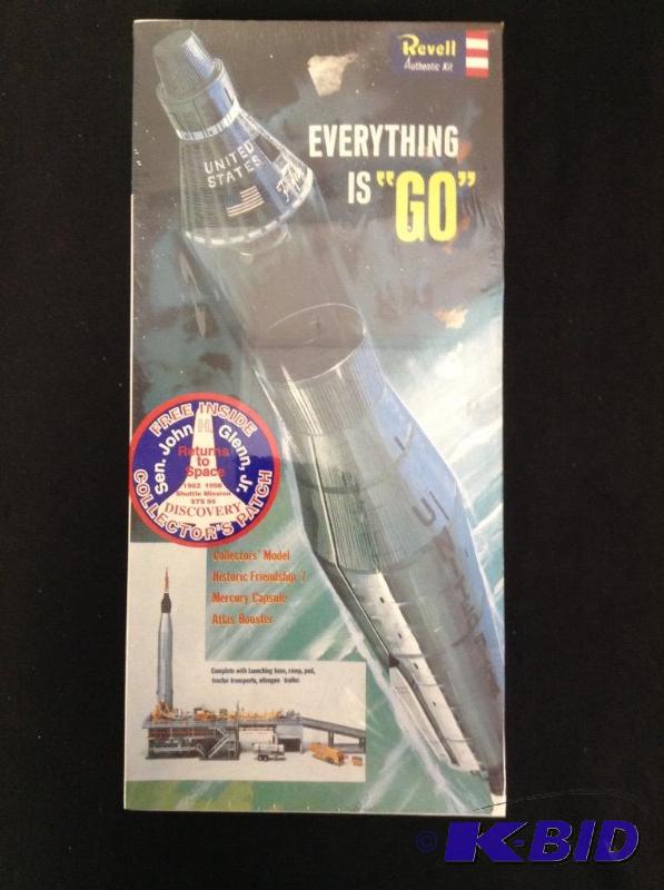 lot 82 image: 1969 Revell Everything Is Go Mercury Capsule & Atlas Booster Plastic Model Kit