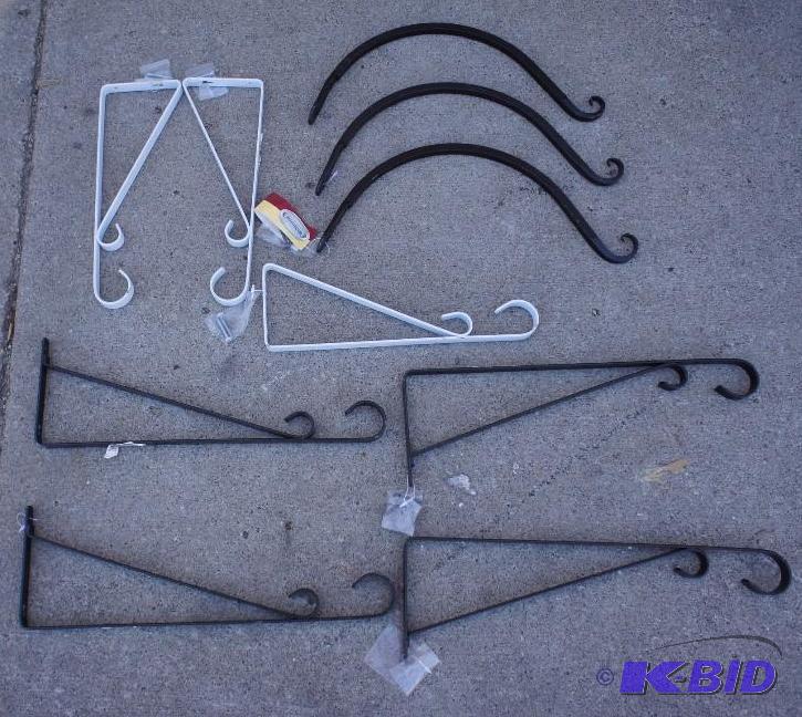 Garden forged plant hooks. Lot of (10). Pleas...