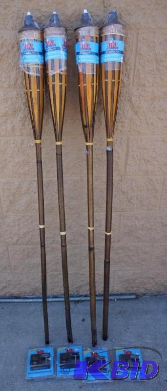 New lot of (4)&nbspTiki torches with mountin...