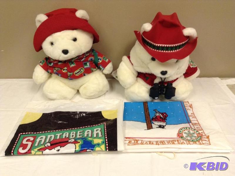 lot 109 image: Collectible Santa Bear Lot 1993 and 1995