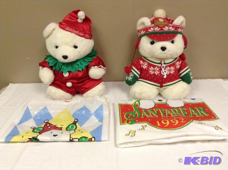 lot 112 image: 1992 and 1994 Annual Santa Bear Collectibles