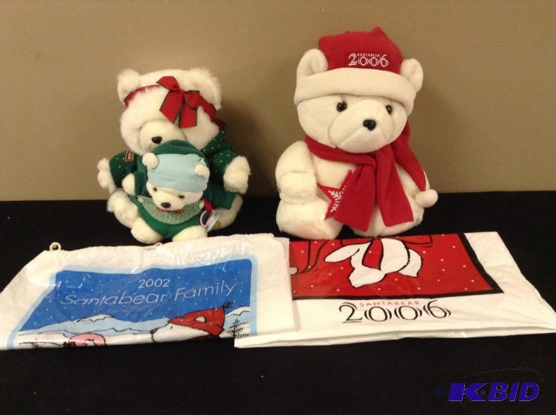 lot 113 image: 2002 & 2006 Annual Santa Bear Collectibles