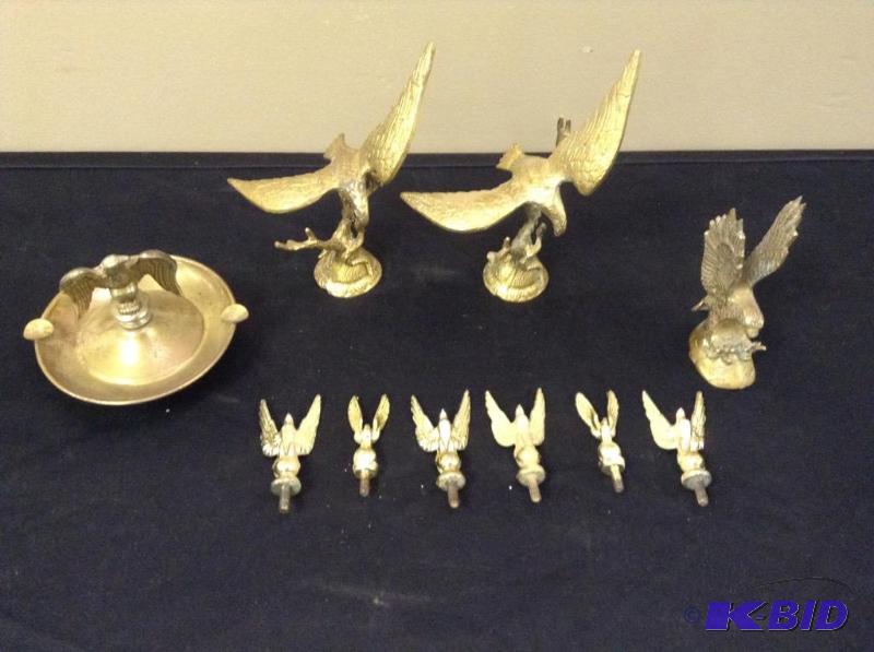 lot 14 image: Collection of Brass Eagles - Sculptures and Finials