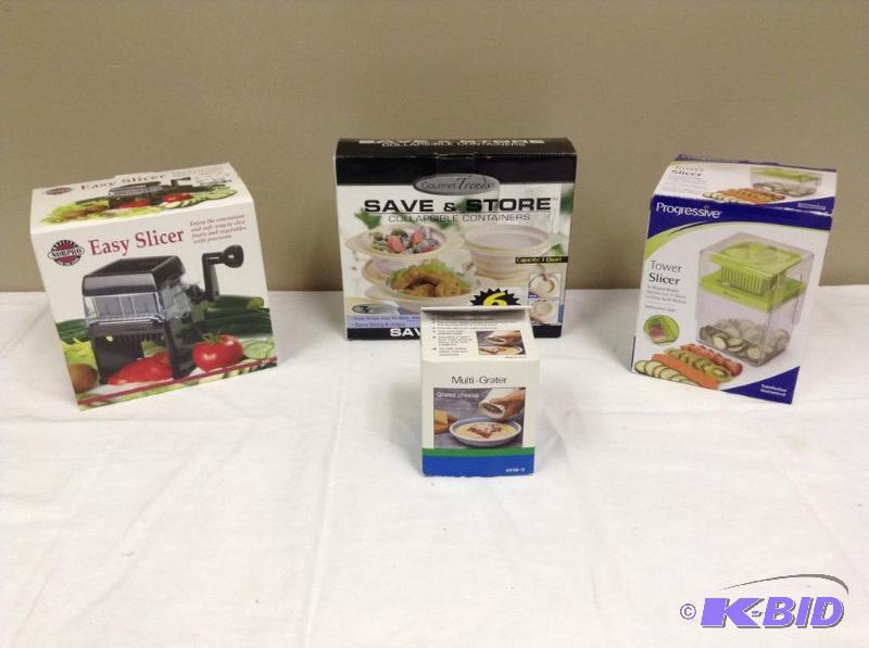 lot 145 image: Kitchen Slicing Gadgets, Grater and Storage Containers