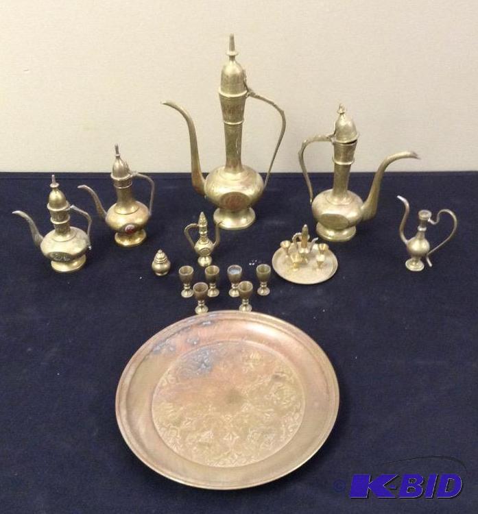 lot 15 image: Middle Eastern Style Coffee Pot Collection and More