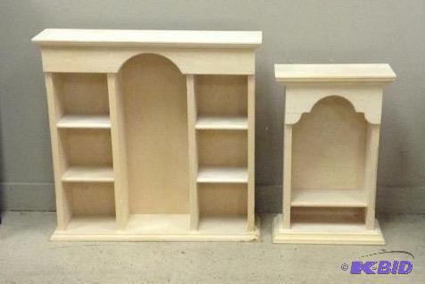 lot 162 image: Hancrafted Wood Shelves