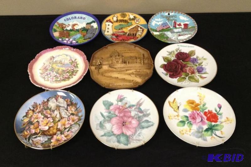 lot 64 image: Nine Collector Plates Porcelain and More