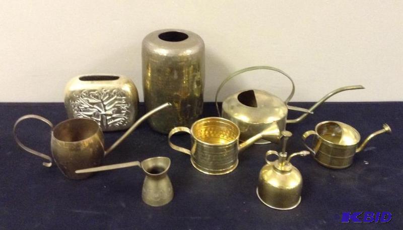 lot 77 image: Brass Vases, Watering Cans and More