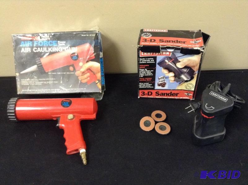 lot 91 image: Craftsman 3-D Sander and Mark 1 Brand Air Caulking Gun