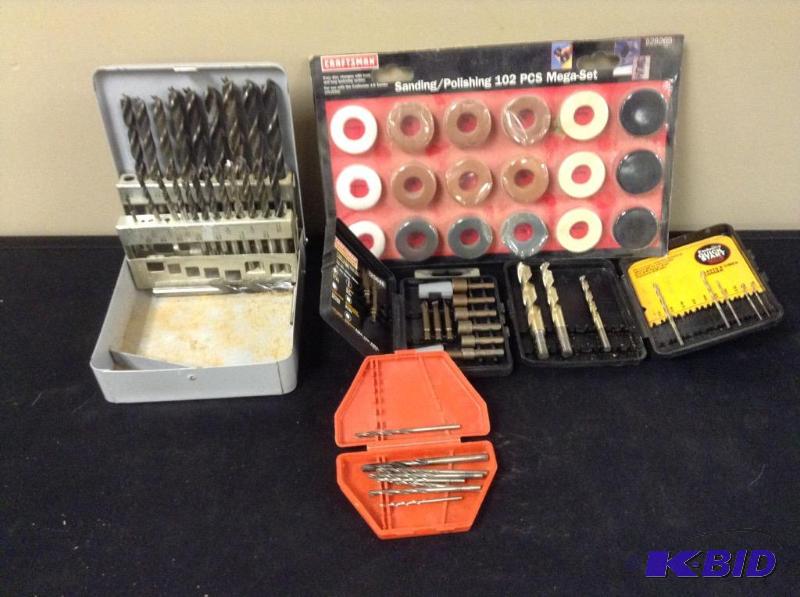 lot 92 image: Miscellaneous Drill Bits and SandingPolishing Set