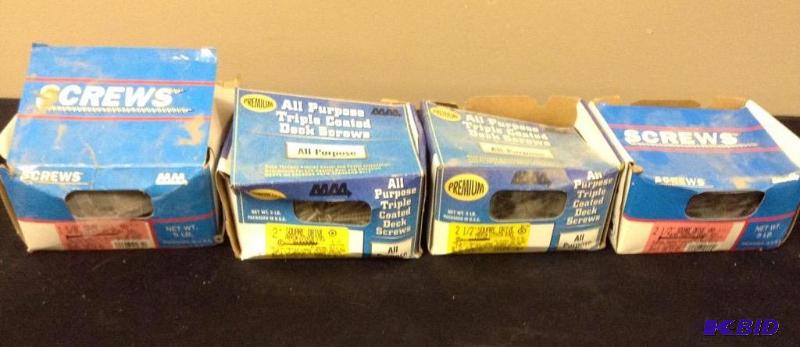 lot 96 image: Multiple Boxes of Screws - Handyman Lot
