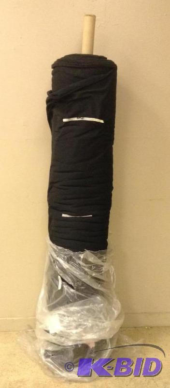 Bolt of black sweatshirt fabric
